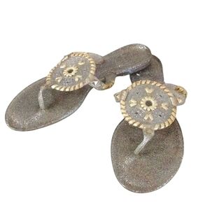 Jack Rogers Silver and Gold Sandals